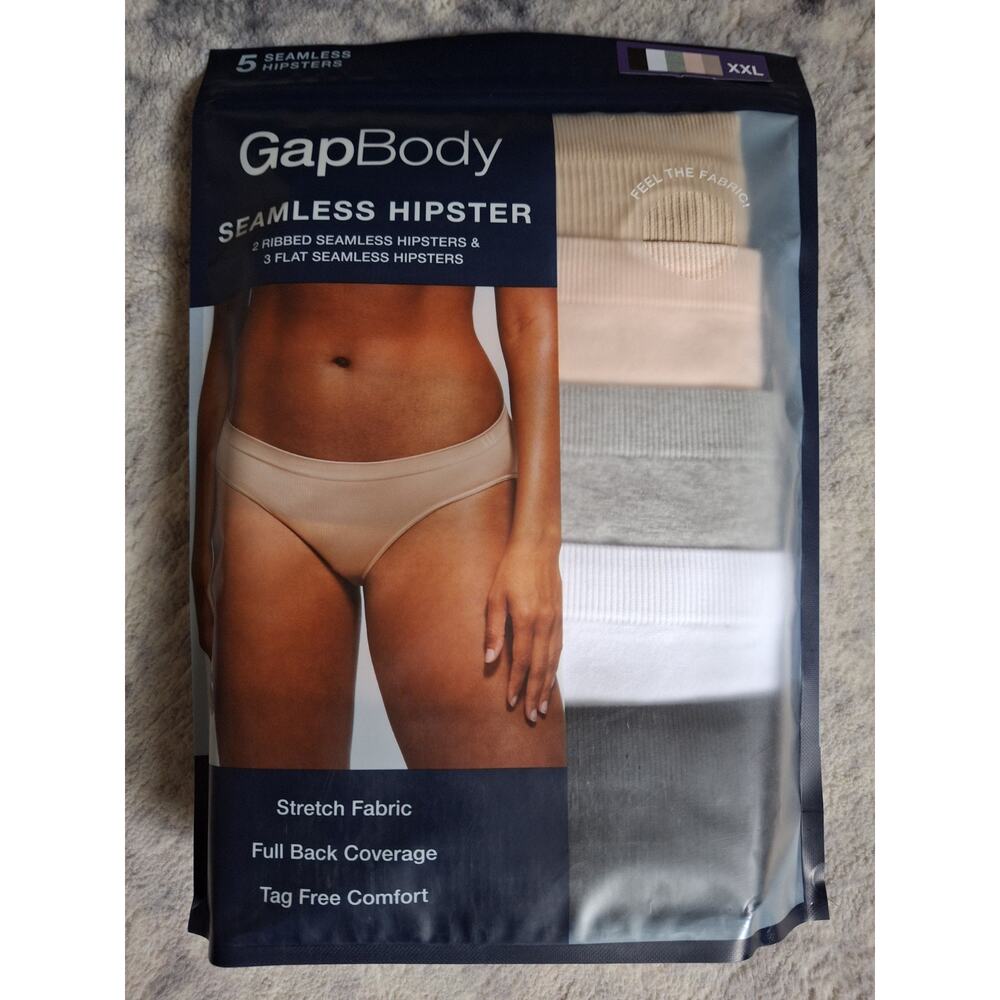 GapBody Women's 5-Pack Seamless Hipster Medium Ladies Underwear Panties XXL-B8